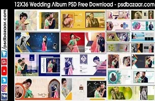 12X36 Wedding Album PSD Free Download