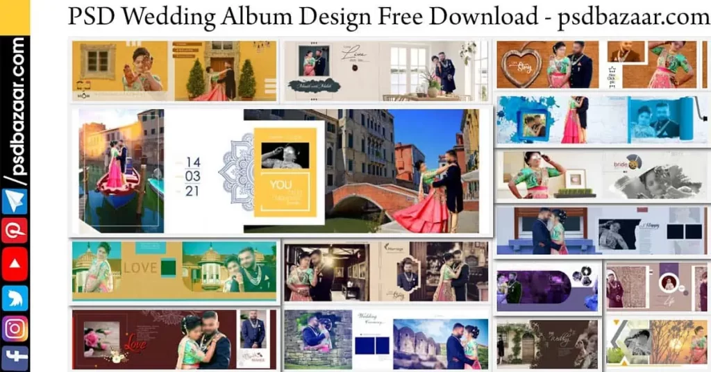 PSD Wedding Album Design Free Download