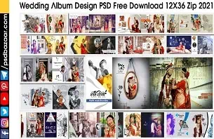 Wedding Album Design PSD Free Download 12X36 Zip 2021