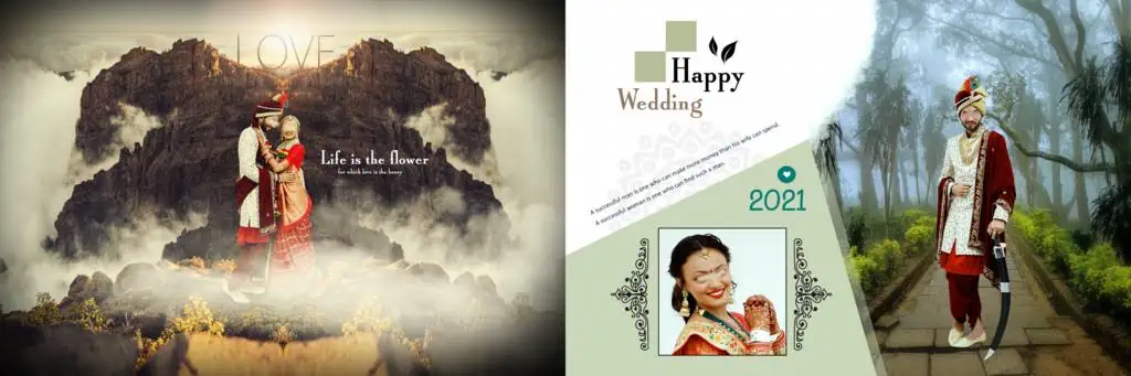 Wedding Album Design PSD Free Download 12X36 Zip