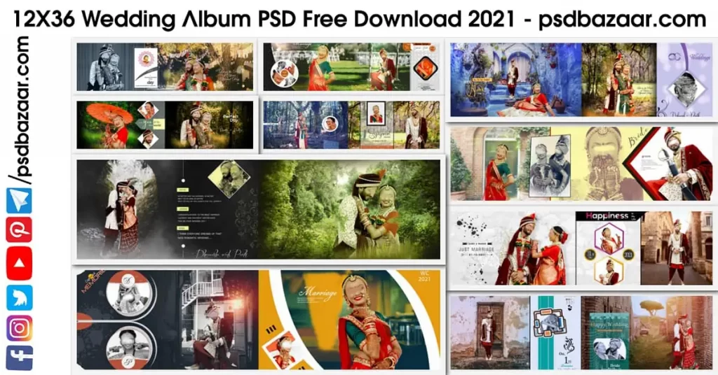 12X36 Wedding Album PSD Free Download 2021