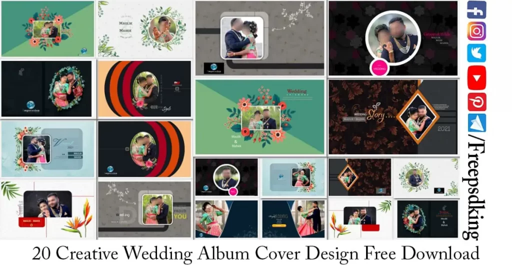 Creative Wedding Album Cover Design