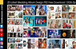 Wedding Album Design PSD Free Download 12X36 Zip