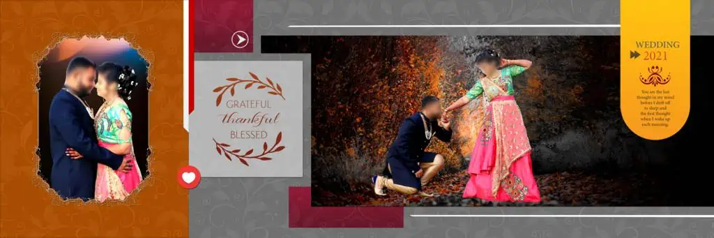 Indian Wedding Album Design 12X36 PSD Free Download