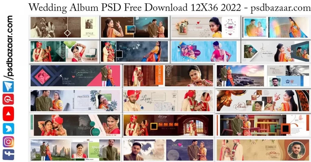 Wedding Album PSD Free Download 12X36 2022