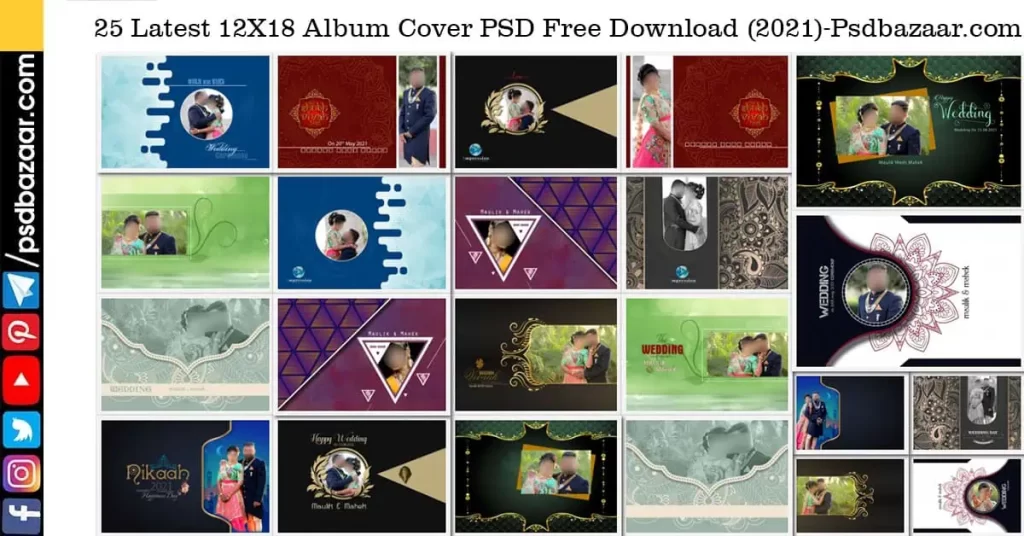 12X18 Album Cover PSD Free Download