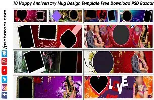 Happy Anniversary Mug Design Template