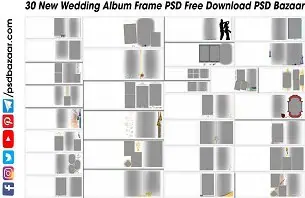 Wedding Album Frame PSD Free Download