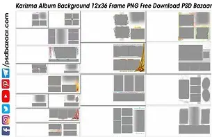 Karizma Album Background 12x36 Frame PNG