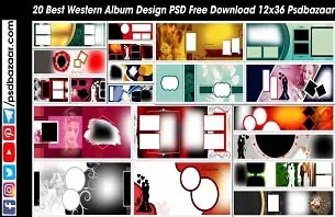 Western Album Design PSD Free Download 12x36