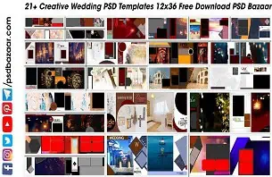 Wedding PSD Templates 12x36 Free Download