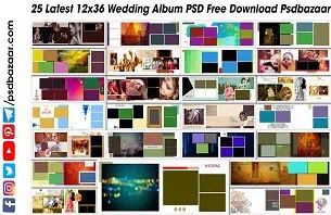 12x36 Wedding Album PSD Free
