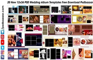 PSD Wedding Album Templates