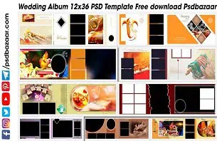 Wedding Album 12x36 PSD Template