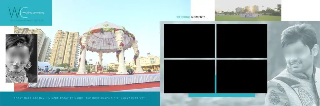 Wedding Album Design PSD Free Download 12x36 