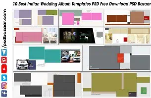 Indian Wedding Album Templates PSD Free Download