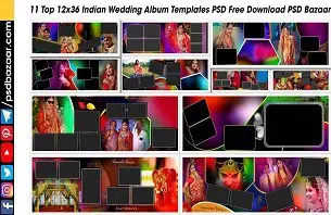 12x36 Indian Wedding Album Templates PSD