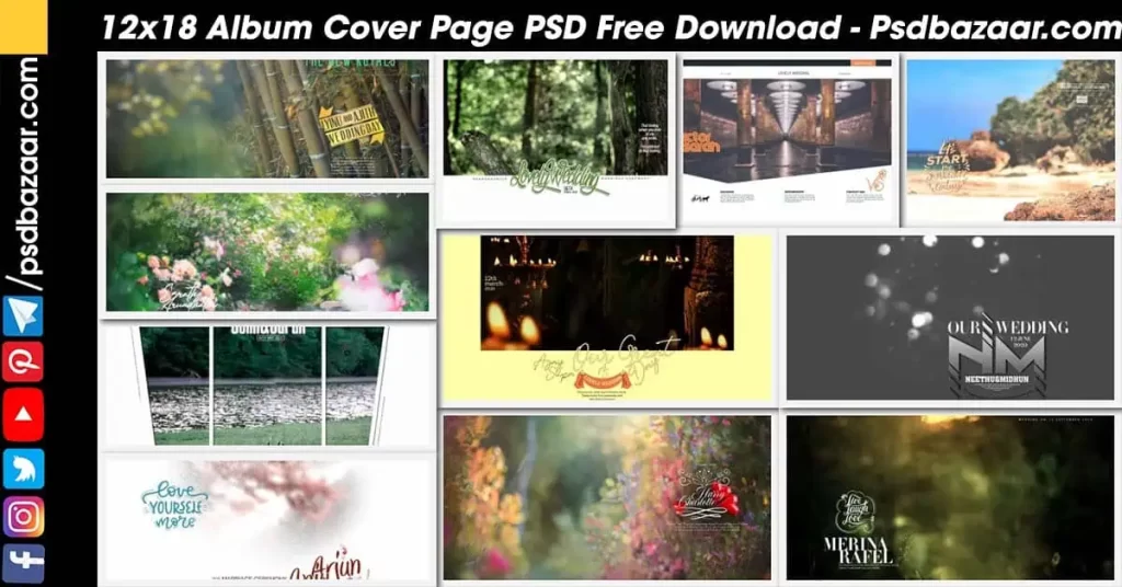 12x18 Album Cover Page PSD Free Download