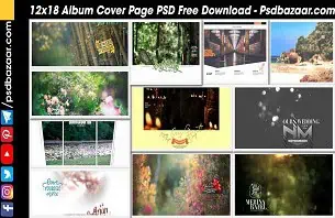 12x18 Album Cover Page PSD Free Download