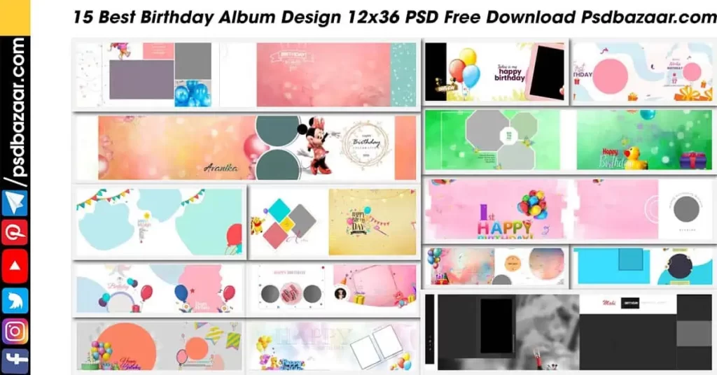 Birthday Album Design 12x36