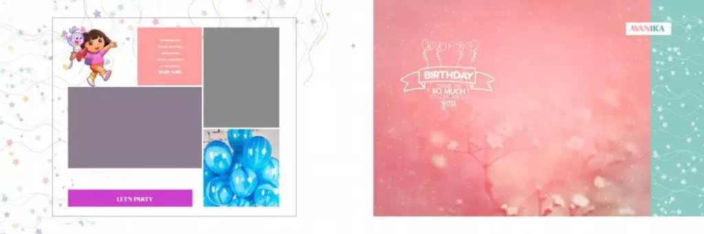 Birthday Album Design 12x36