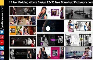 Pre Wedding Album Design 12x30 Free Download