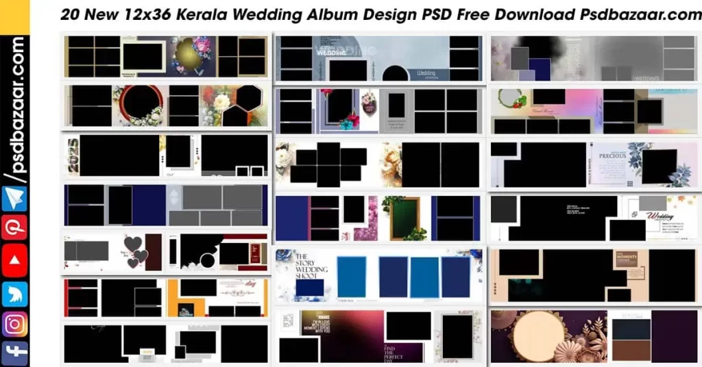 Kerala Wedding Album Design PSD