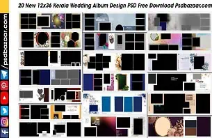 Kerala Wedding Album Design PSD